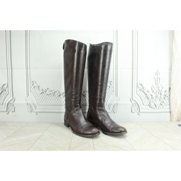 Strenesse Gabriele Strehle Brown Soft Leather Knee High Boots Size 7.5 - Picture 3 of 9